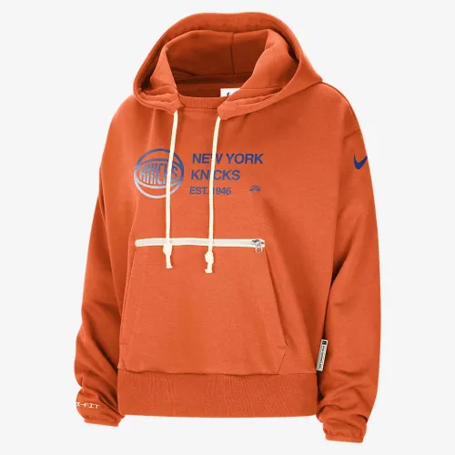 New York Knicks Standard Issue женская Nike Dri-FIT NBA Pullover Толстовка с капюшоном Orange