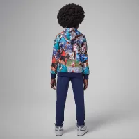 Nike Jordan MJ Brooklyn Little детские 2-Piece Printed Fleece Толстовка с капюшоном набор синий