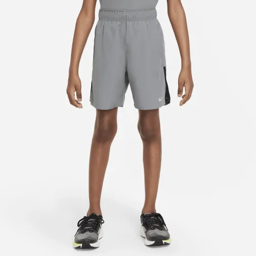 Nike Dri-FIT Challenger Big детские (для мальчиков) тренировочные шорты цвет серый