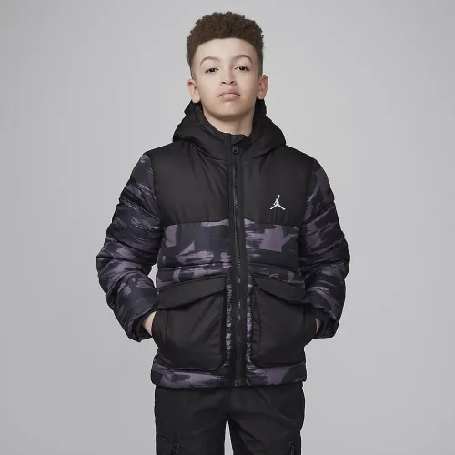Nike Jordan Big детские Faux Down Куртка цвет серый