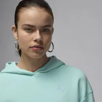 Nike Jordan Brooklyn Fleece жіноча Pullover Толстовка з капюшоном колір зелений