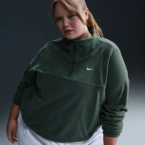 Nike One жіноча Therma-FIT оверсайз 1/2-Zip Fleece Top (великі розміри) колір зелений