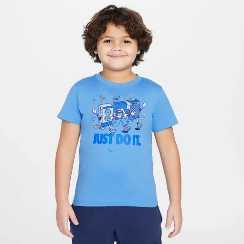Nike Little дитячі Music Boxy Pals футболка блакитний