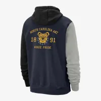 North Carolina A&T Club Fleece мужские Nike College Толстовка с капюшоном синий