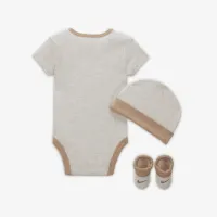Nike Baby (6-12M) Bodysuit, Hat and Booties Box комплект колір білий