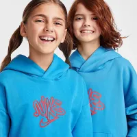 Nike Culture of баскетбольные Big детские Fleece Pullover баскетбольные Толстовка с капюшоном синий