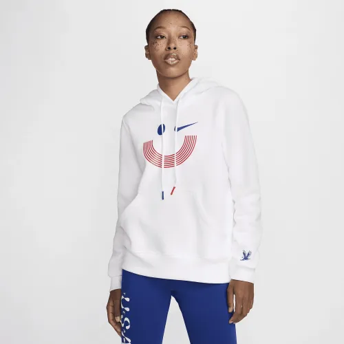 USA Phoenix Fleece женская Nike Pullover Толстовка с капюшоном цвет белый