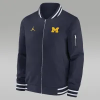 Nike Michigan Wolverines Sideline чоловічі Jordan College Full-Zip Bomber Куртка блакитний