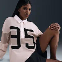 Nike Sportswear жіноча Long-Sleeve Graphic Polo Top Pink