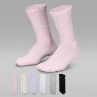 Nike Jordan Everyday Essentials Big детские Crew носки (6 пары) Pink