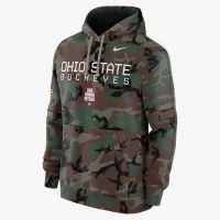 Ohio State Buckeyes Military Appreciation Club Men’s Nike College Pullover Толстовка с капюшоном цвет зеленый