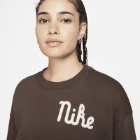 Nike Sportswear Phoenix Fleece женская оверсайз Crew-Neck свитшот цвет коричневый