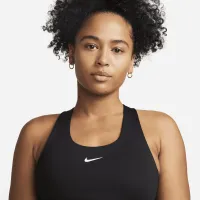 Nike Swoosh жіноча Medium-Support Padded Sports Bra Tank колір чорний