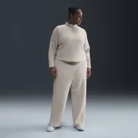 Nike Sportswear Phoenix Plush женская С высокой Талией Wide-Leg Cozy Fleece Pants (большие размеры) цвет коричневый
