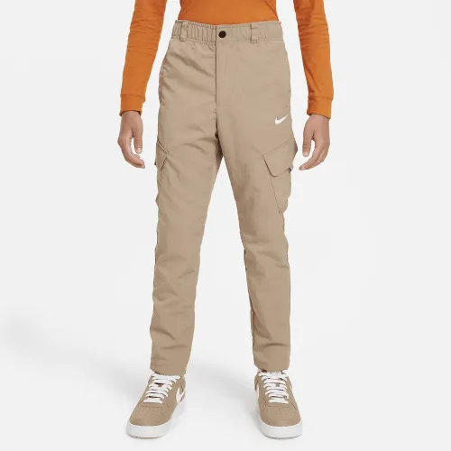 Nike Outdoor Play Big дитячі Woven Cargo Pants колір коричневий