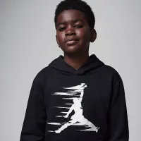 Nike Jordan MJ Flight MVP Big детские Fleece Pullover Толстовка с капюшоном цвет черный