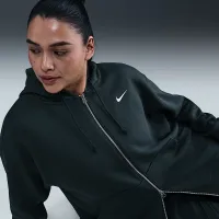Nike Sportswear Phoenix Fleece женская оверсайз Full-Zip Толстовка с капюшоном (большие размеры) цвет зеленый