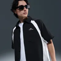 Nike SB Dri-FIT Woven Short-Sleeve Bowler Shirt колір чорний