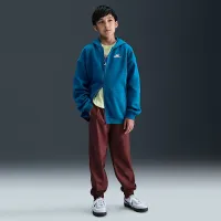 Nike Sportswear Club Fleece Big детские оверсайз Full-Zip Толстовка с капюшоном синий