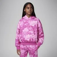 Nike Jordan Brooklyn Essentials Big детские Floral Printed Pullover Толстовка с капюшоном Pink