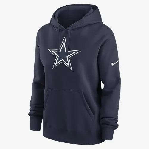 Dallas Cowboys Club жіноча Nike NFL Pullover Толстовка з капюшоном блакитний
