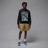 Nike Jordan Flight чоловічі оверсайз Pullover Толстовка з капюшоном колір чорний