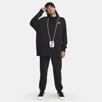 Nike Sportswear Club Fleece жіноча оверсайз Mock-Neck світшот колір чорний