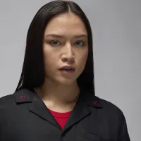 Nike Jordan жіноча Woven Solid Top колір чорний