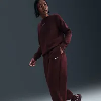Nike Sportswear Phoenix Fleece жіноча З високою талією оверсайз Sweatpants колір червоний
