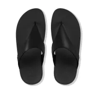 Japonki FitFlop Lulu Leather Toe-Post I88-001 - Чорні