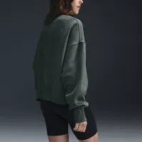 Nike Sportswear Phoenix Fleece женская Over-оверсайз Crew-Neck свитшот цвет зеленый