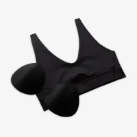 Nike Indy Plunge Cutout женская Medium-Support Padded Sports Bra цвет черный