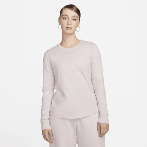 Nike Sportswear Premium Essentials женская Long-Sleeve футболка цвет фиолетовый