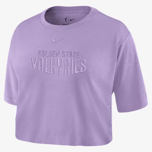 Golden State Valkyries женская Nike WNBA Cropped футболка цвет фиолетовый