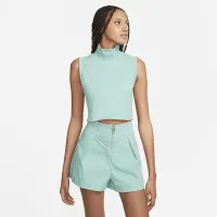 Nike Sportswear Collection женская Mock-Neck Cropped Tank цвет зеленый