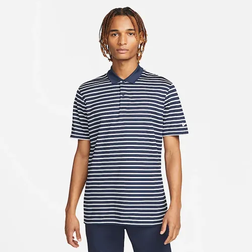 Nike Dri-FIT Victory мужские Striped для гольфа Polo синий