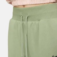 Nike Sportswear Phoenix Fleece женская С высокой Талией оверсайз Sweatpants цвет зеленый