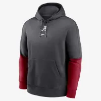 Alabama Crimson Tide Sideline Team Issue Club чоловічі Nike College Pullover Толстовка з капюшоном колір сірий