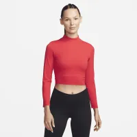 Nike Yoga Dri-FIT Luxe женская Long Sleeve Crop Top цвет красный