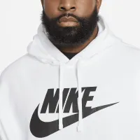 Nike Sportswear Club Fleece мужские Graphic Pullover Толстовка с капюшоном цвет белый