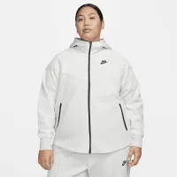 Nike Sportswear Tech Fleece Windrunner женская Full-Zip Толстовка с капюшоном (большие размеры) цвет серый