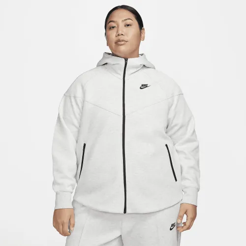 Nike Sportswear Tech Fleece Windrunner женская Full-Zip Толстовка с капюшоном (большие размеры) цвет серый