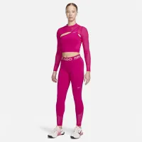 Nike Pro жіноча Long-Sleeve Cropped Top Pink