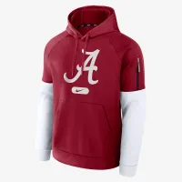 Alabama Crimson Tide Fitness Men’s Nike Therma College Pullover Толстовка с капюшоном цвет красный