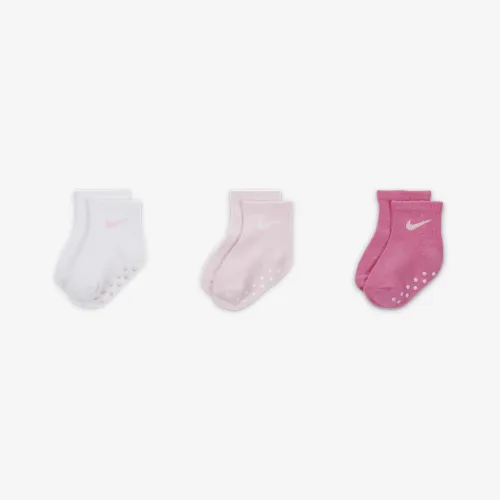 Nike Core Swoosh Baby Gripper шкарпетки Box комплект (3 пар) Pink