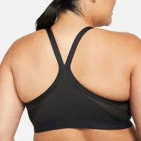 Nike Indy женская Light-Support Padded V-Neck Sports Bra (большие размеры) цвет черный