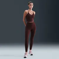 Nike One женская С высокой Талией 7/8 лосины с карманамицвет красный