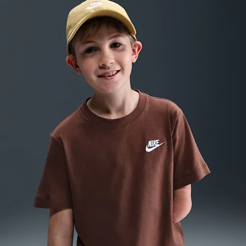 Nike Sportswear Big детские футболка цвет коричневый