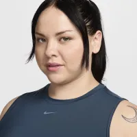 Nike One Classic жіноча Dri-FIT Tank Top (великі розміри) блакитний