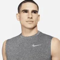 Nike мужские Heatheцвет красный Sleeveless Hydroguard Swim Shirt цвет черный